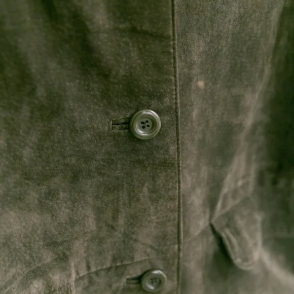 Vintage 90s Green Leather Jacket M/L - Picture 8 of 9